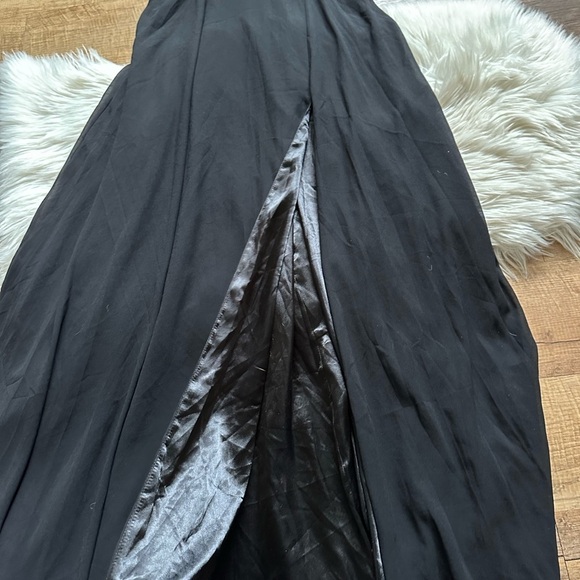 LULU’S Love Me Forever Black Tie Strap Square Neck Maxi Dress - Picture 9 of 10